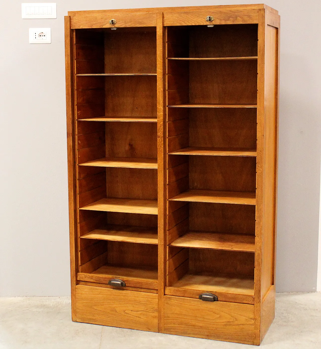 Oak filing cabinet, shutter, filing cabinet, early 20th century 5