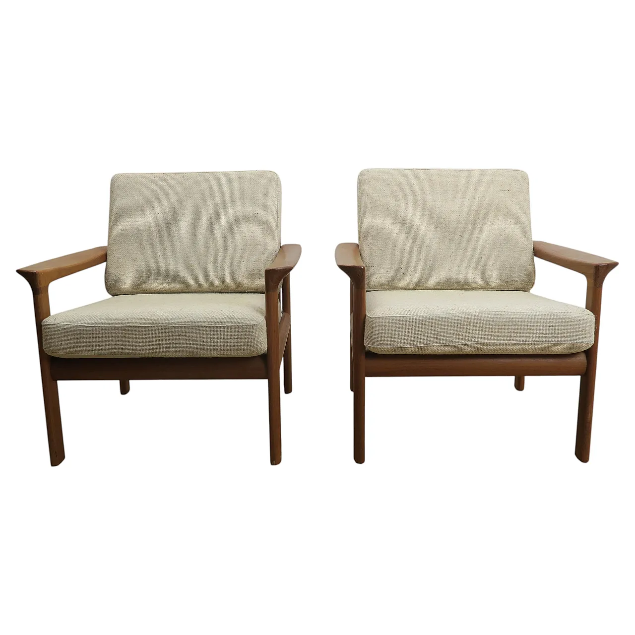 Pair of teak armchairs, Komfort Møbler, 1960s 1