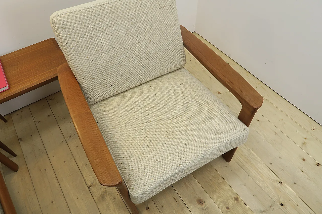 Pair of teak armchairs, Komfort Møbler, 1960s 3