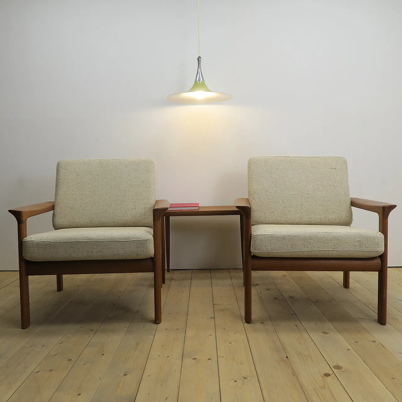 Pair of teak armchairs, Komfort Møbler, 1960s 4