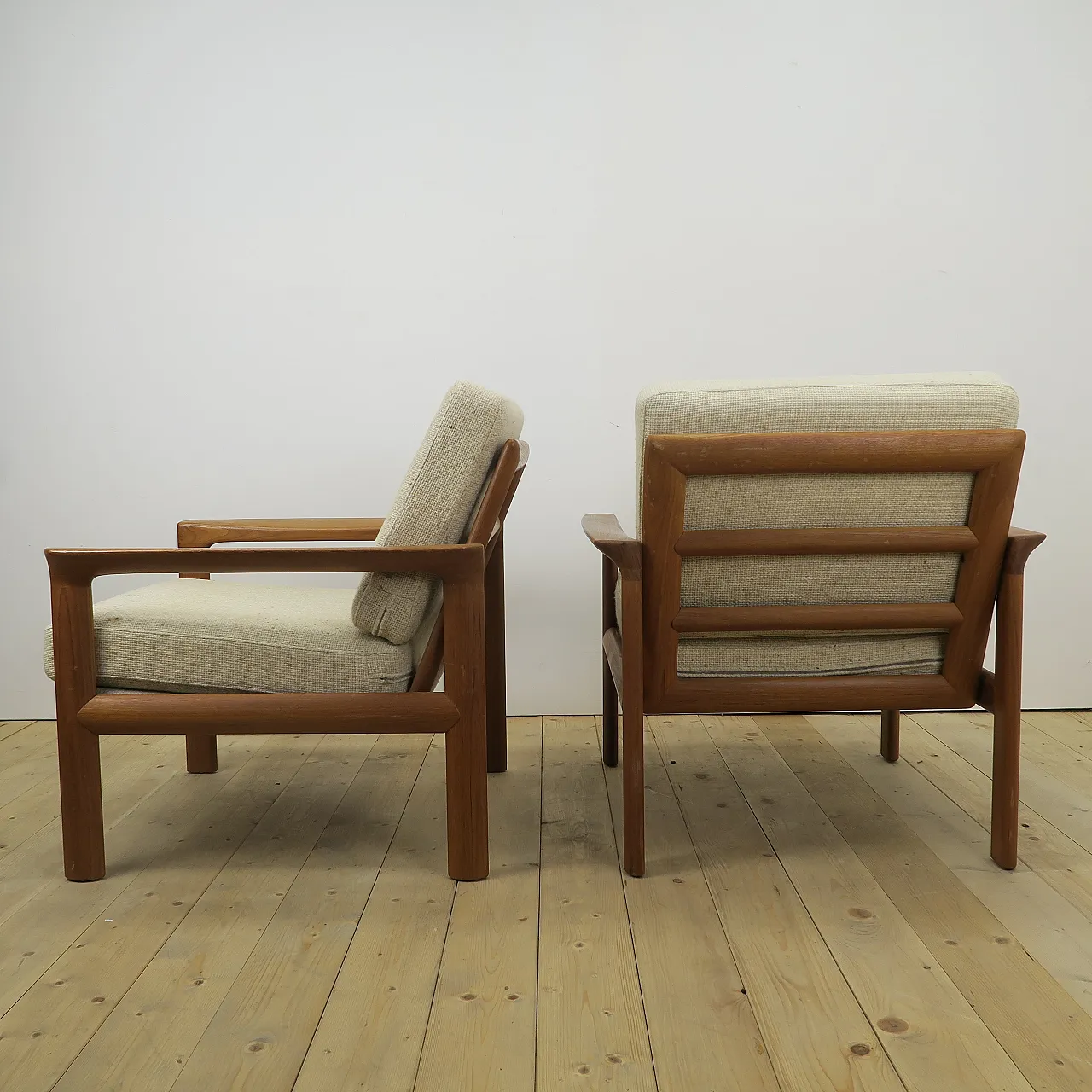 Pair of teak armchairs, Komfort Møbler, 1960s 14