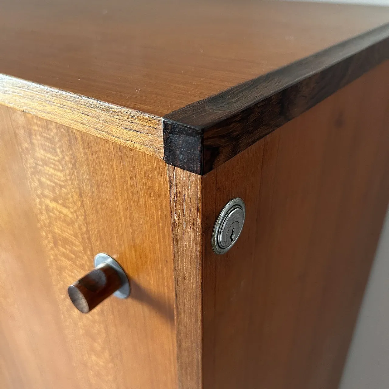 Highboard in teak with sliding doors from Dassi, 1960s 5