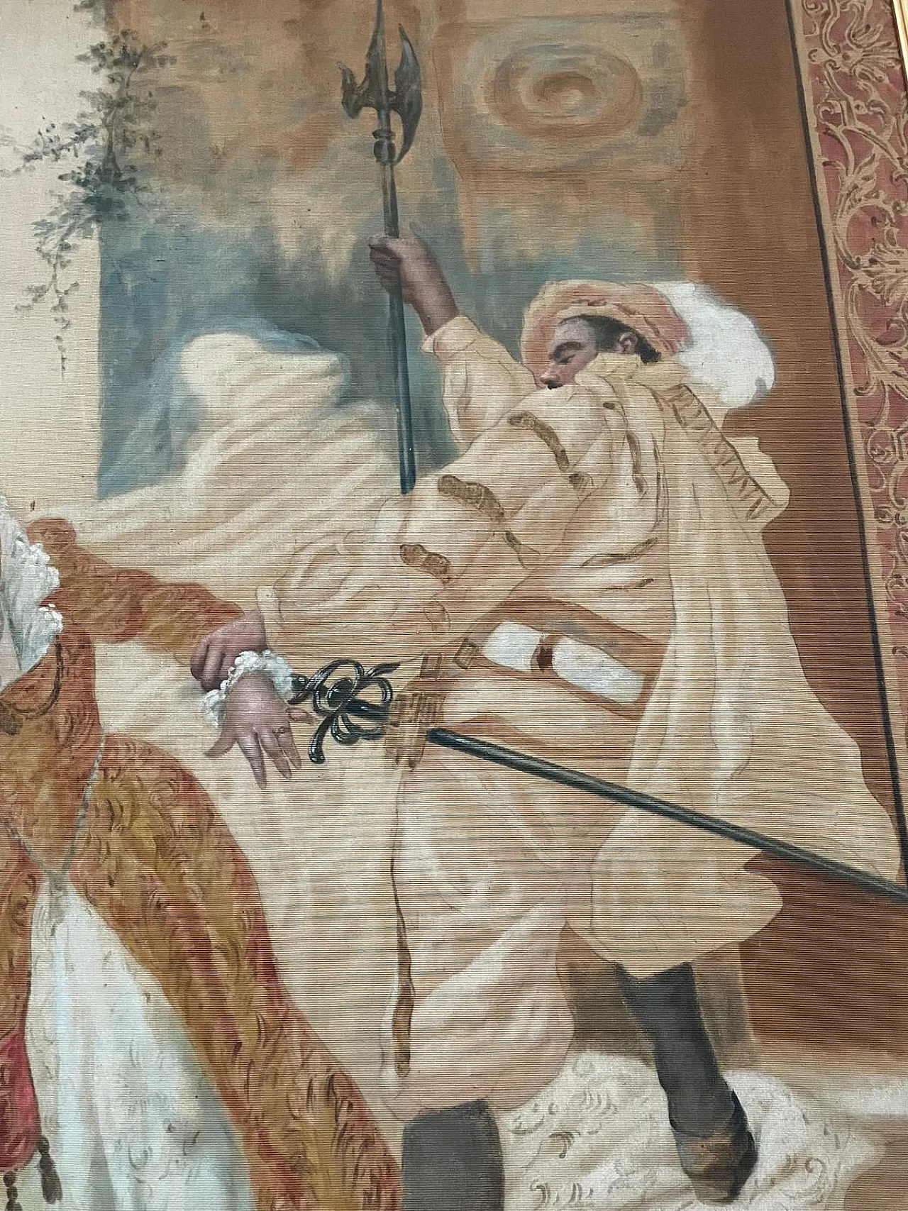Italian Tapestry with a Theater Scene, 1950s 7