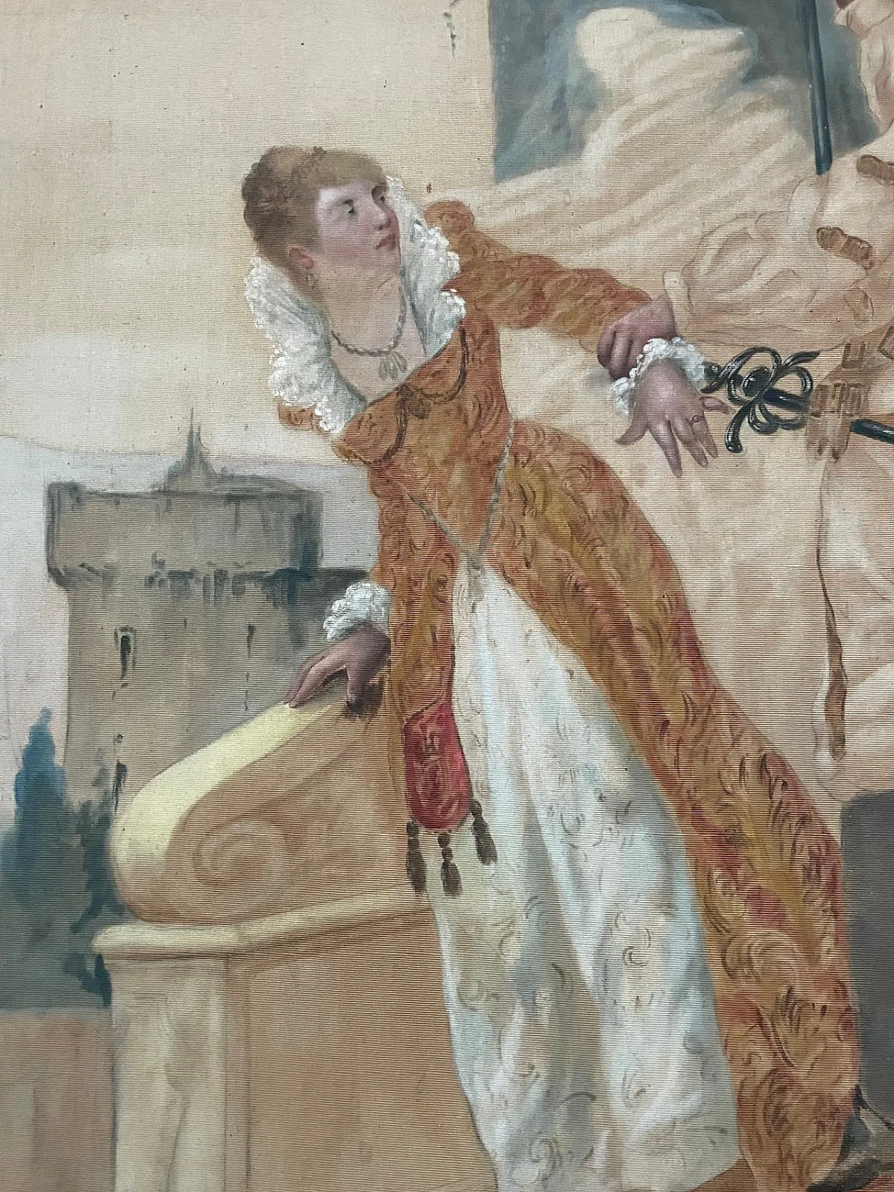 Italian Tapestry with a Theater Scene, 1950s 8