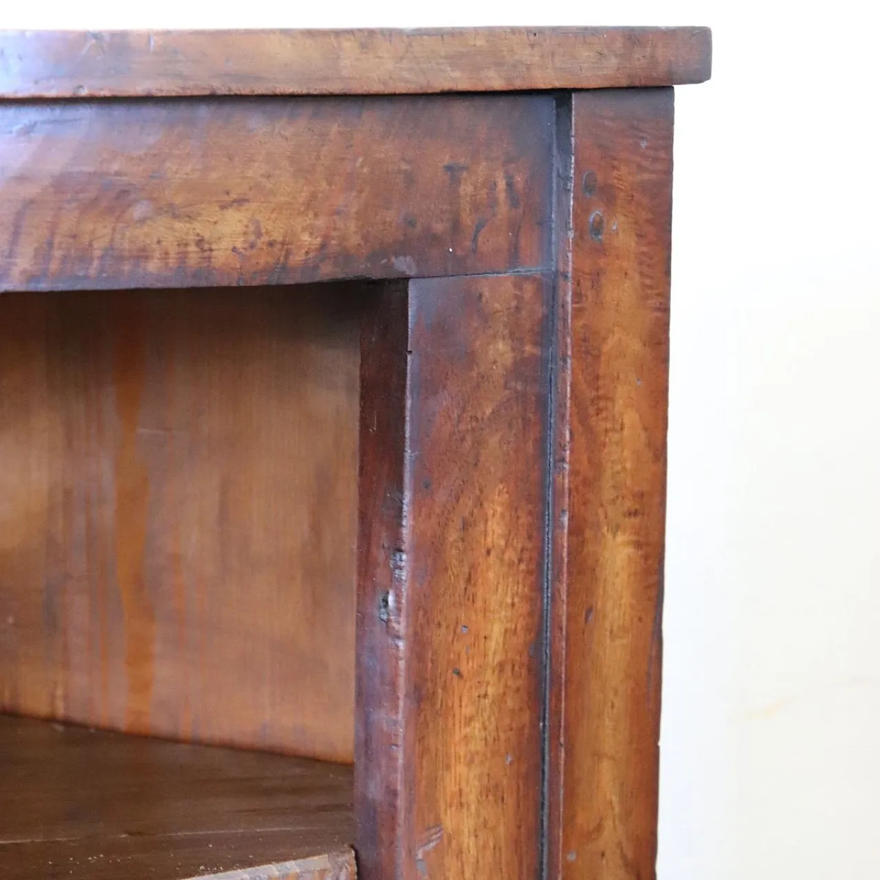 Pair of restored antique walnut corner cabinets, 18th century 9
