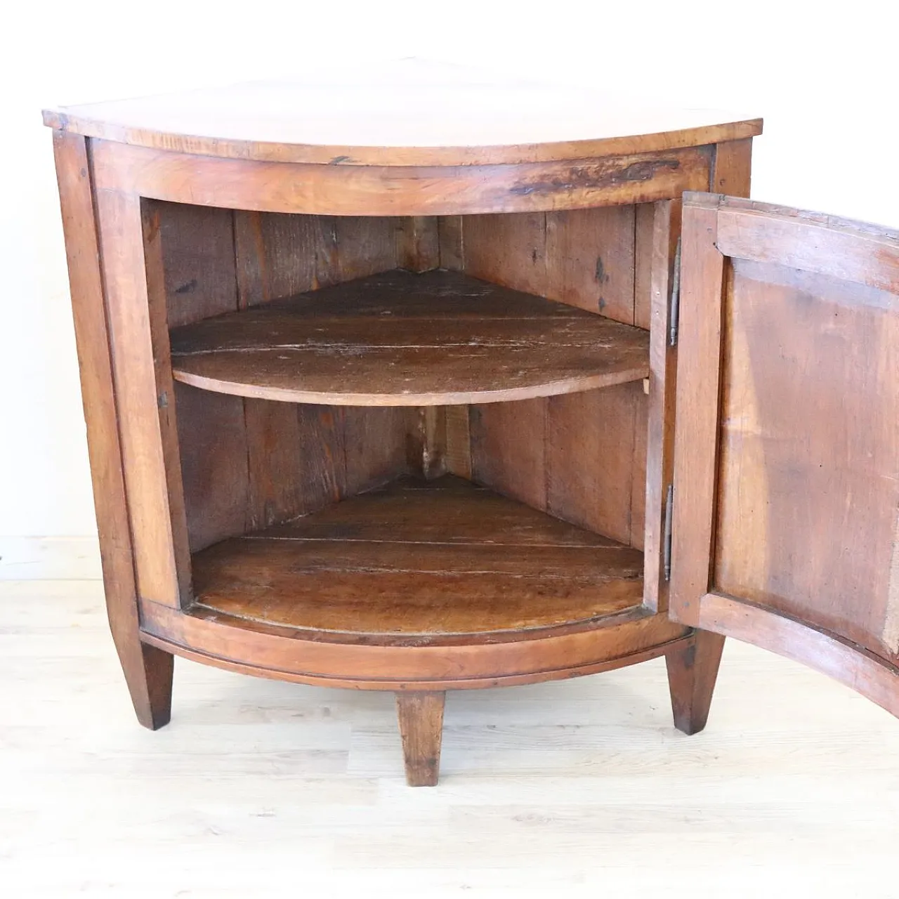 Pair of restored antique walnut corner cabinets, 18th century 14