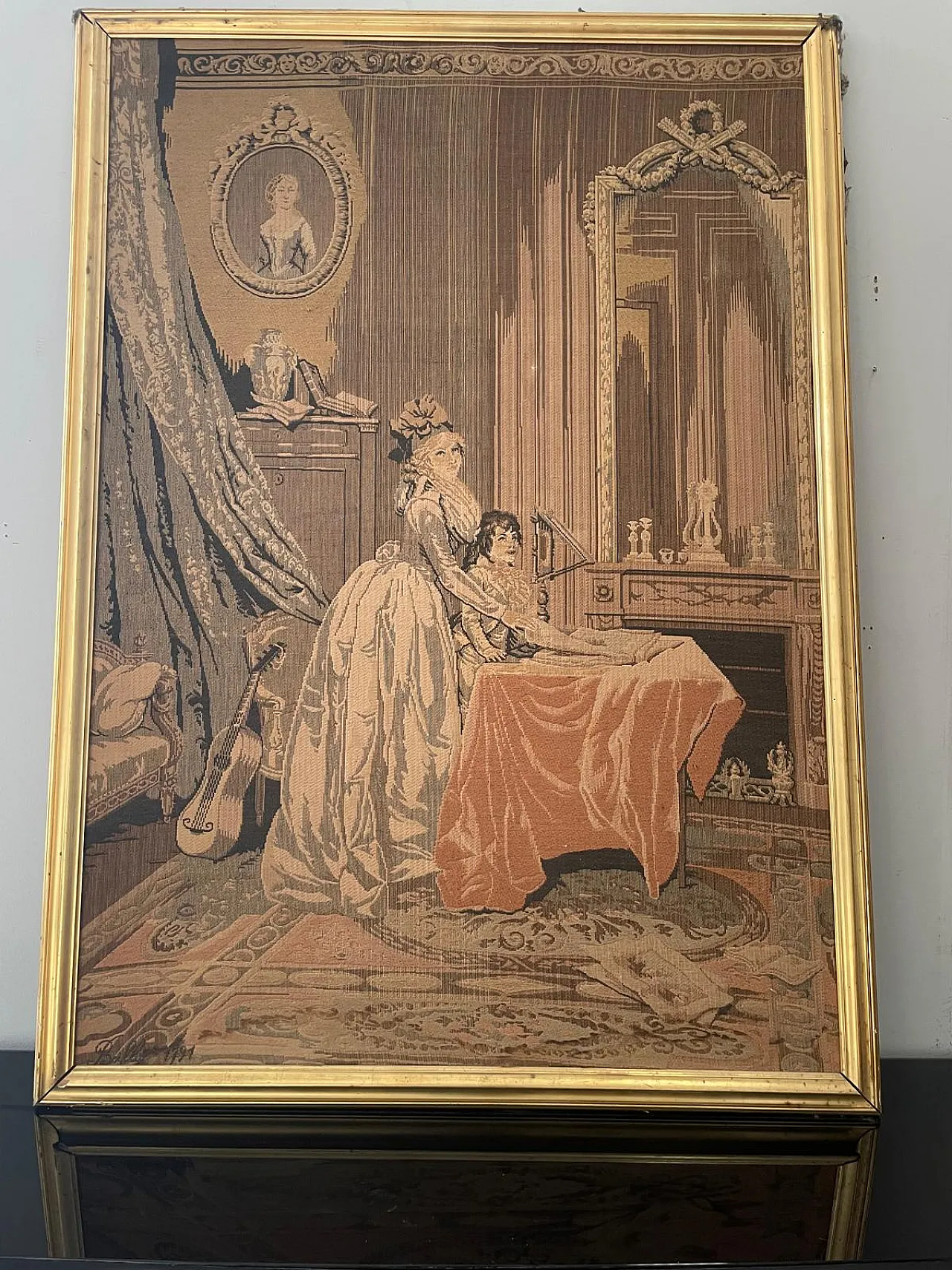 French Figurative Tapestry in Jacquard Weave, 1950s 1