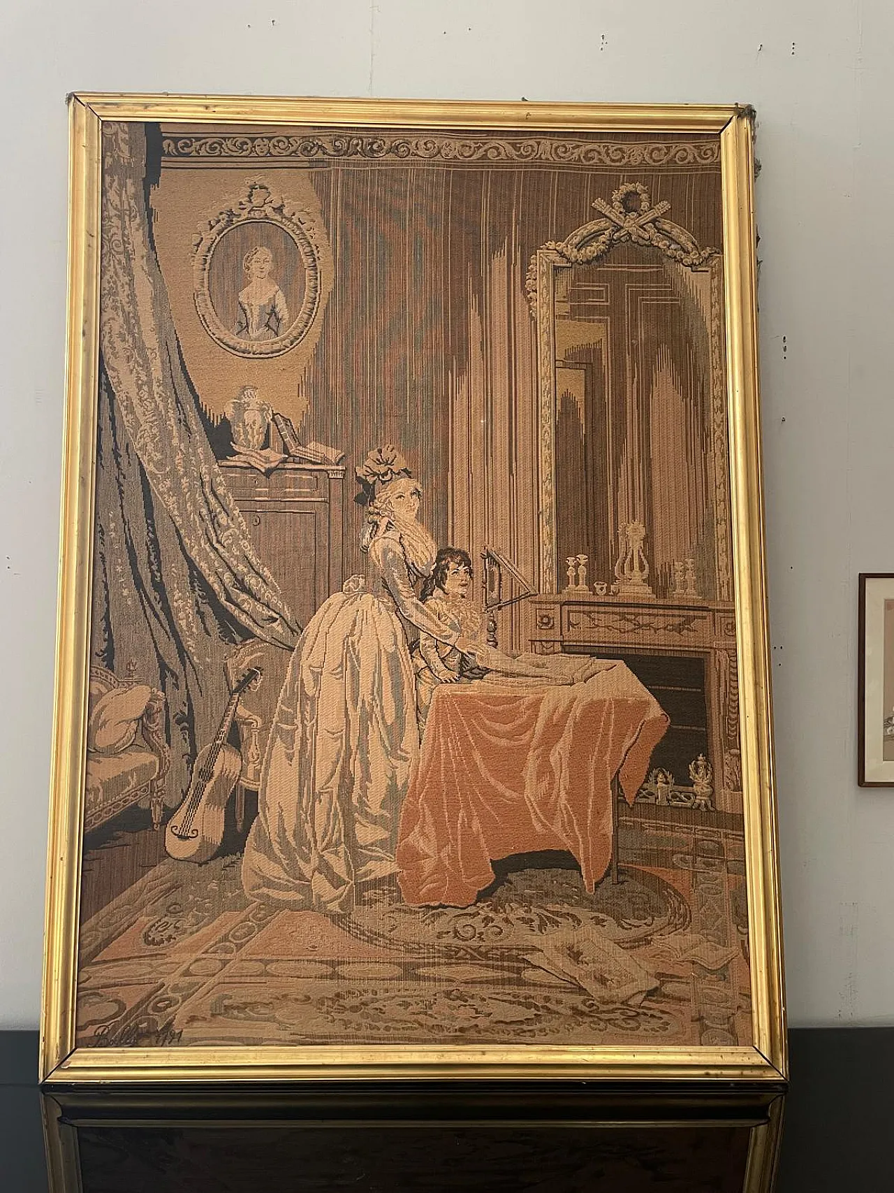 French Figurative Tapestry in Jacquard Weave, 1950s 2