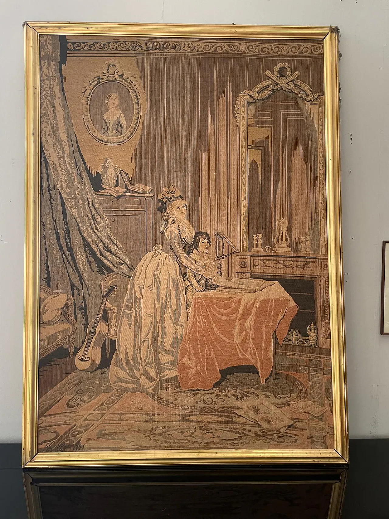 French Figurative Tapestry in Jacquard Weave, 1950s 3