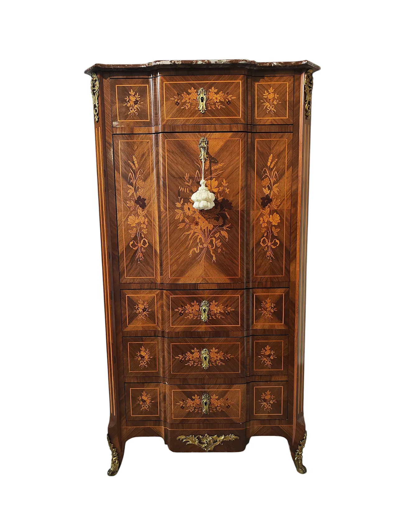 Tall inlaid chest of drawers 1