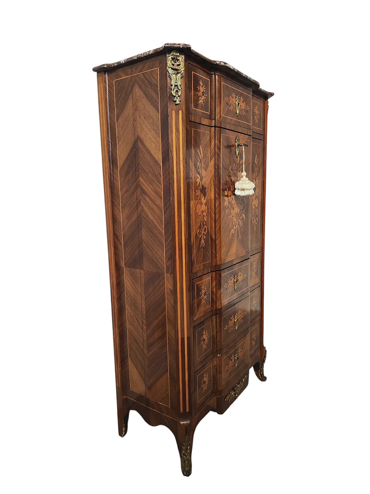 Tall inlaid chest of drawers 2