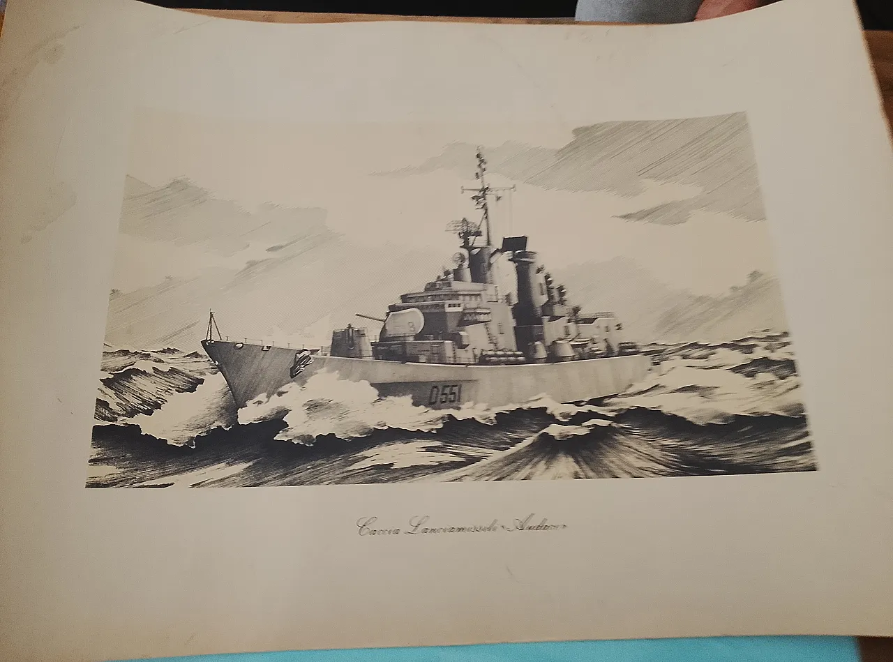 LITHOGRAPH "CRUISER QUARTO" NAVY 1