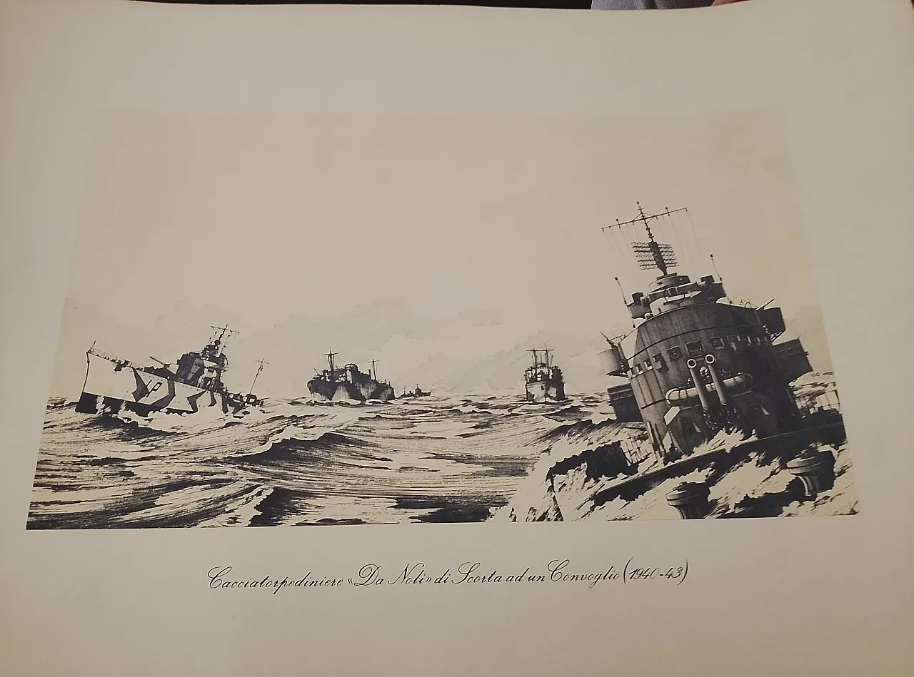 LITHOGRAPHY OF THE DESTROYER "DA NOLI" 1