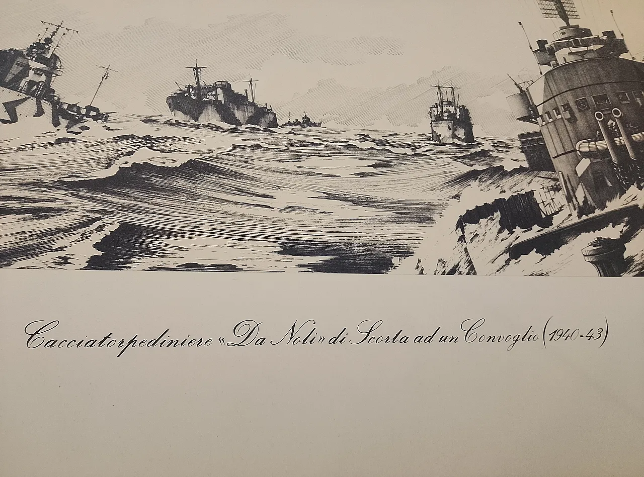 LITHOGRAPHY OF THE DESTROYER "DA NOLI" 2