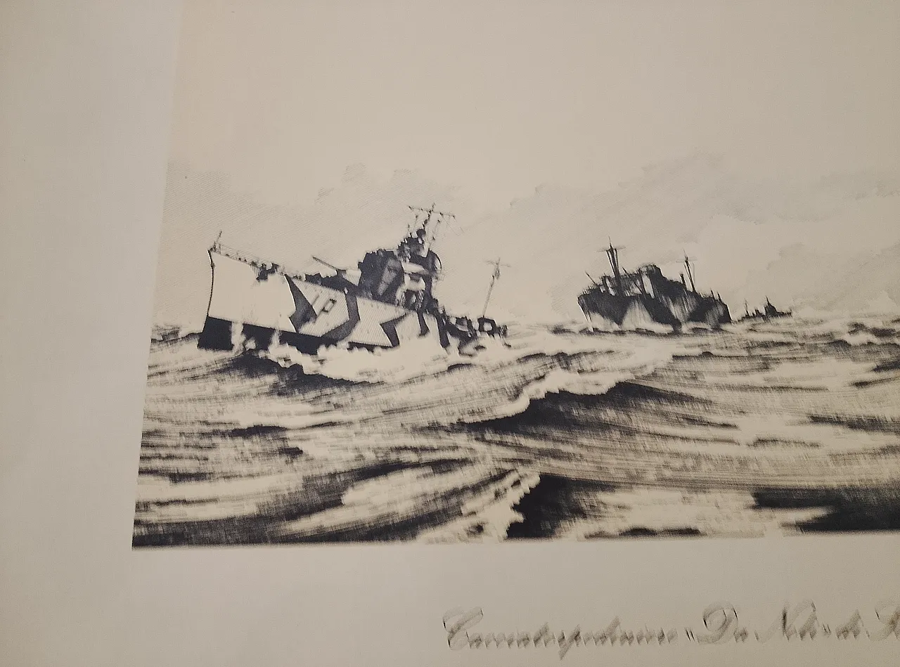 LITHOGRAPHY OF THE DESTROYER "DA NOLI" 4