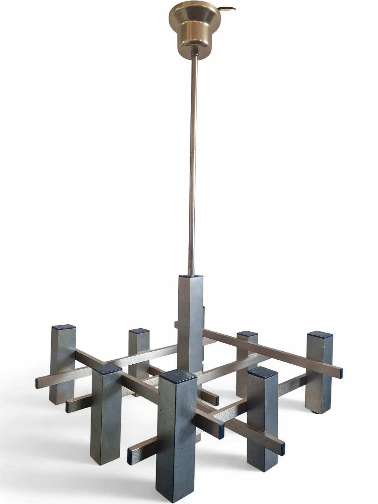 Lampadario in stile Gaetano Sciolari, anni '70 11