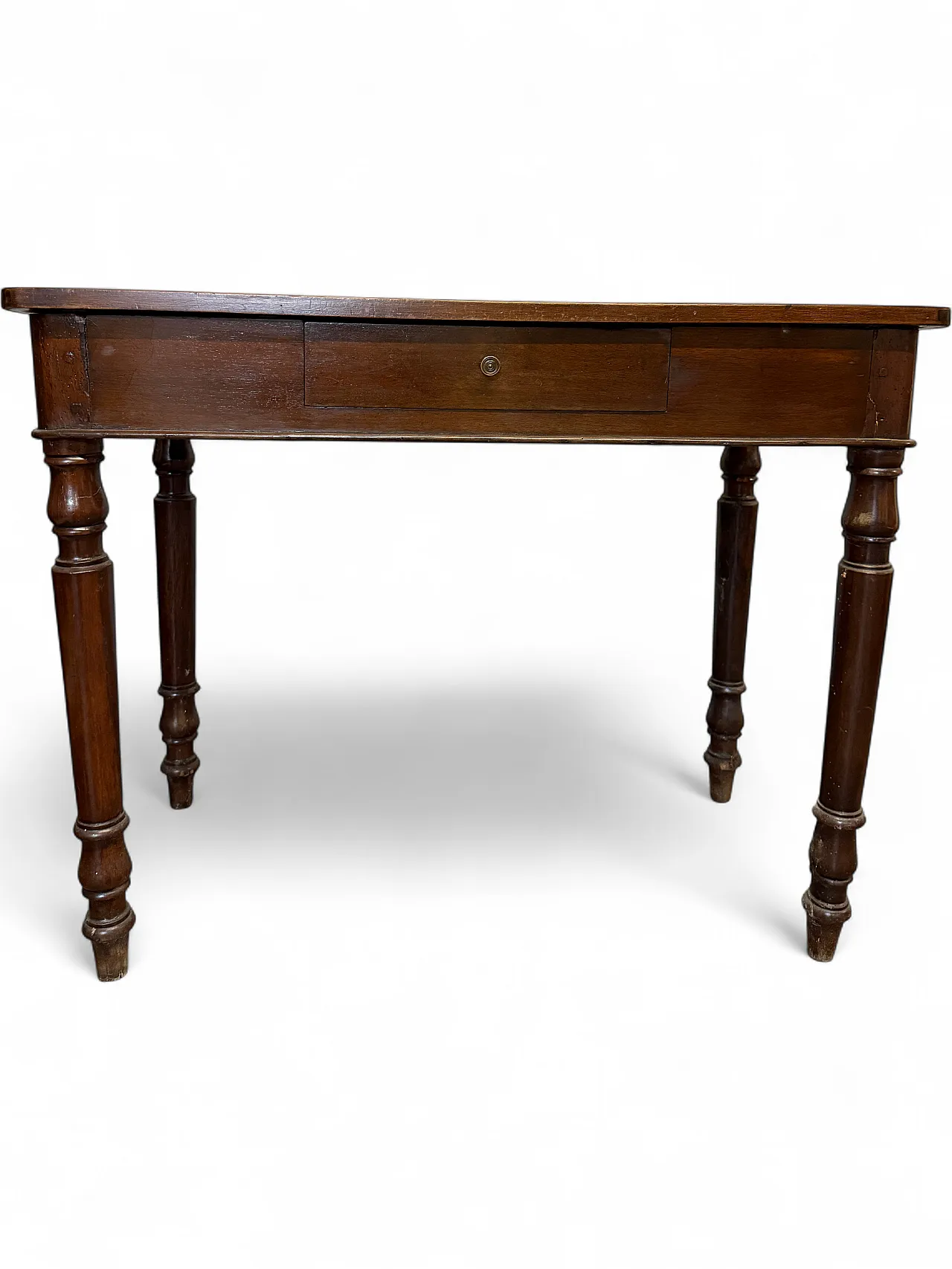 Writing table in Umbrian or solid walnut, 19th century 12