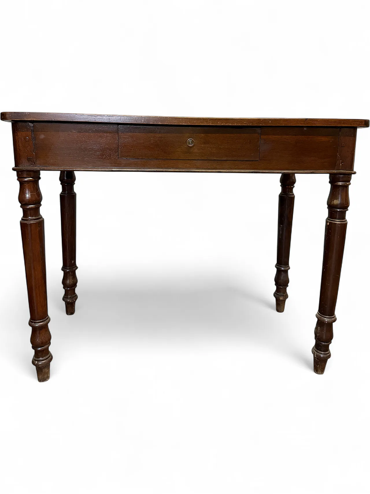 Writing table in Umbrian or solid walnut, 19th century 13