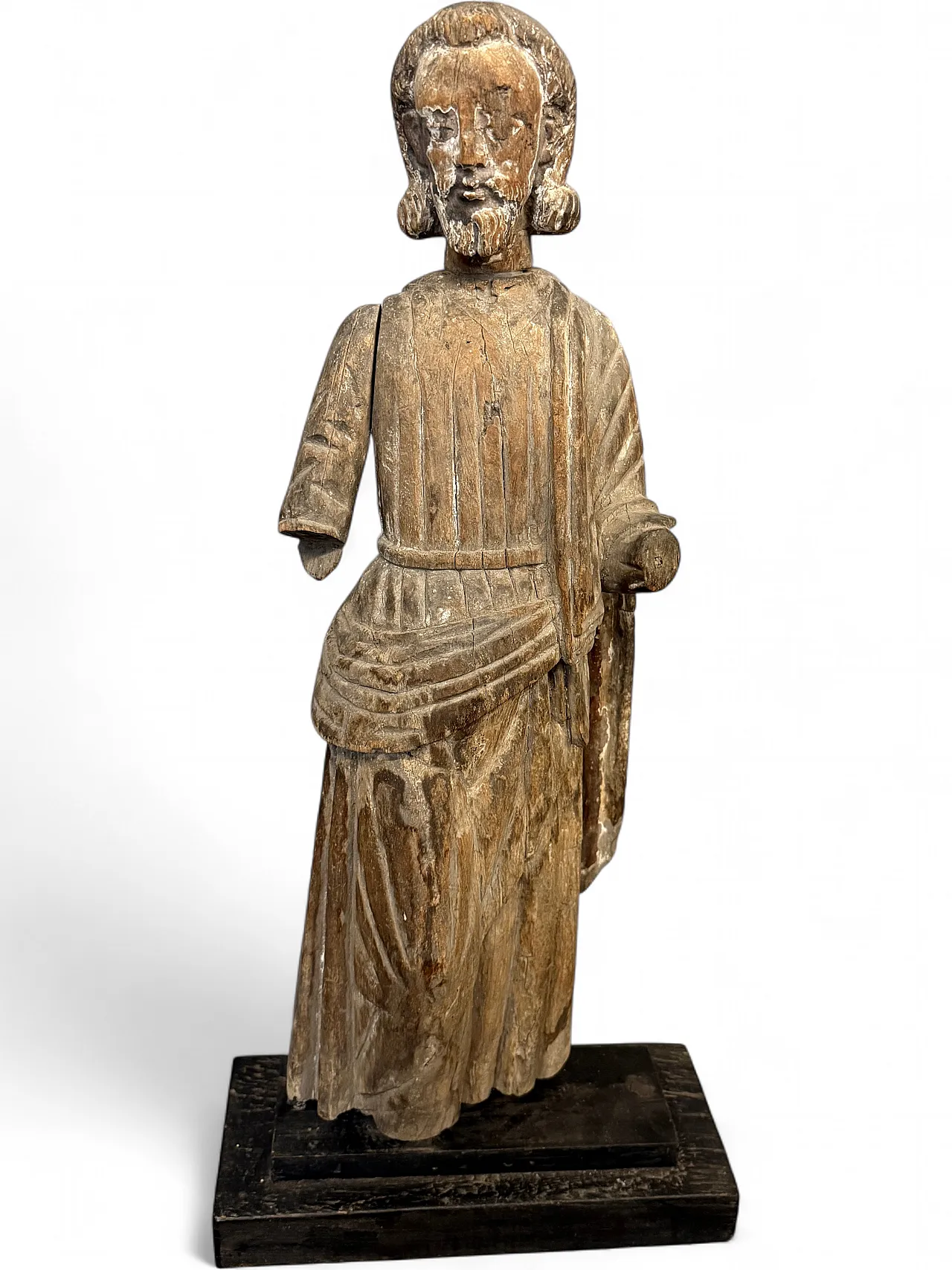 Antique wooden sculpture of Saint Joseph, 17th century, 71x32x14cm. 12