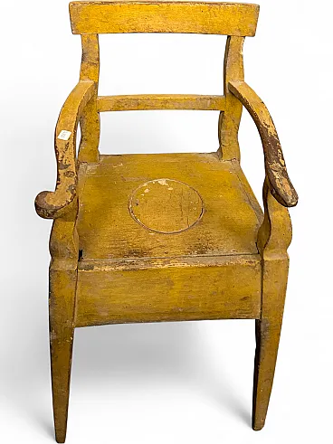 Lacquered children's high chair, 19th century