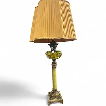 Bellissima lampada antica a petrolio vittoriana, XIX sec, 96x31cm