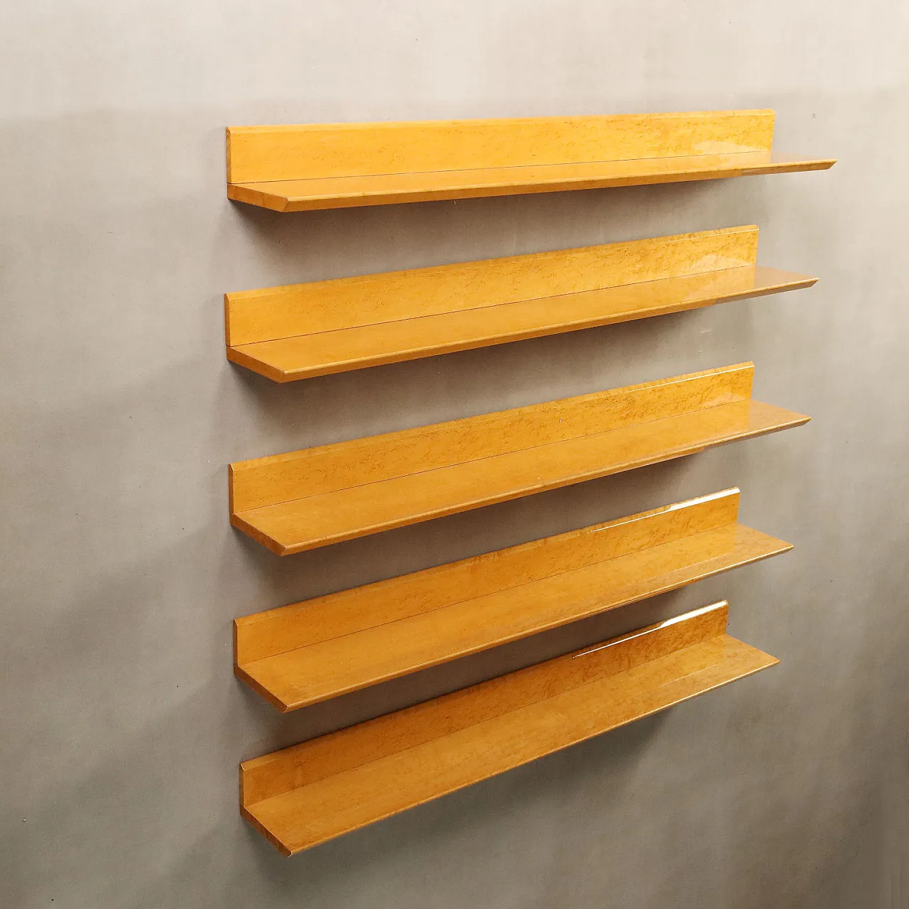 5 Burl shelves, 1980s 1
