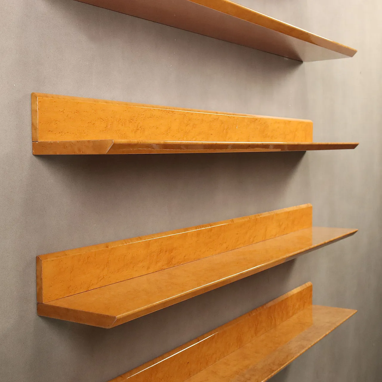 5 Burl shelves, 1980s 3