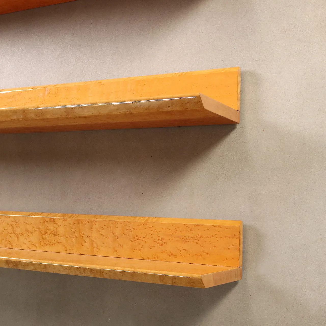5 Burl shelves, 1980s 5