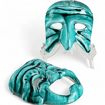 Coppia di maschere teatrali in ceramica, Cà D'oro, '900