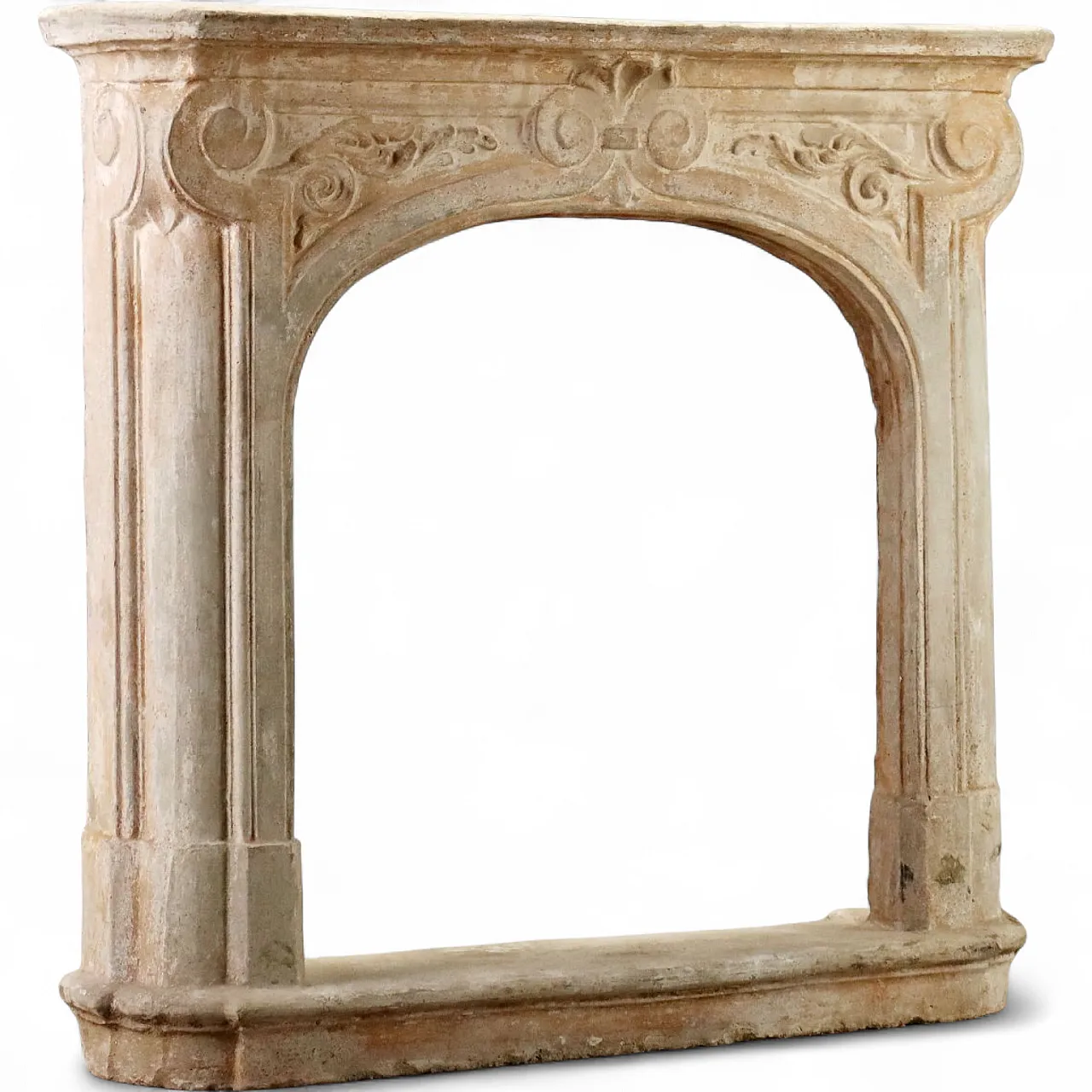 Cement graniglia fireplace, 20th Century 11