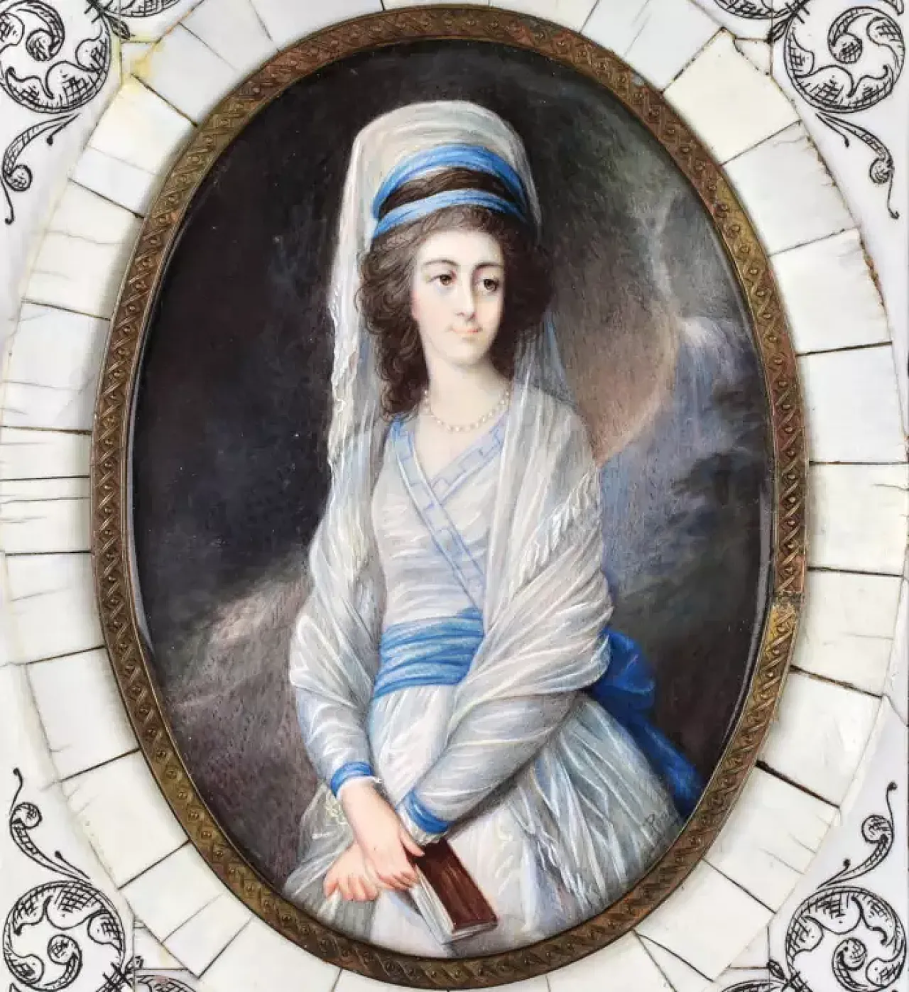 Ritratto di giovane donna con un libro, '800 4