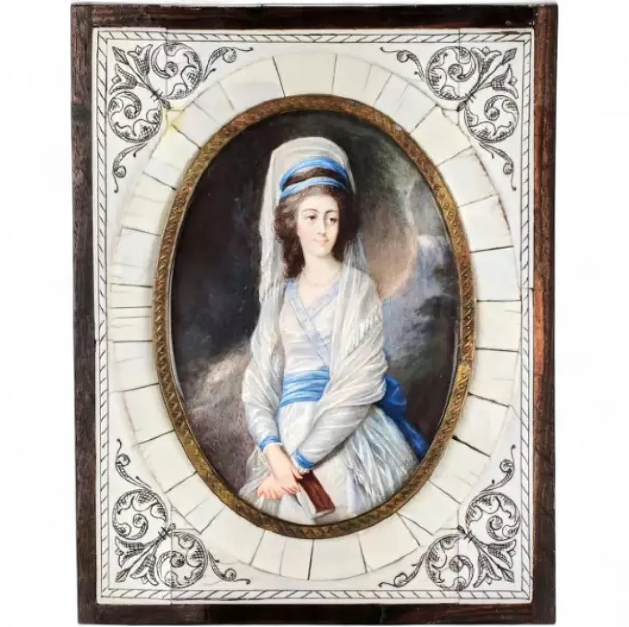 Ritratto di giovane donna con un libro, '800 6