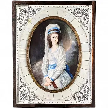 Ritratto di giovane donna con un libro, '800
