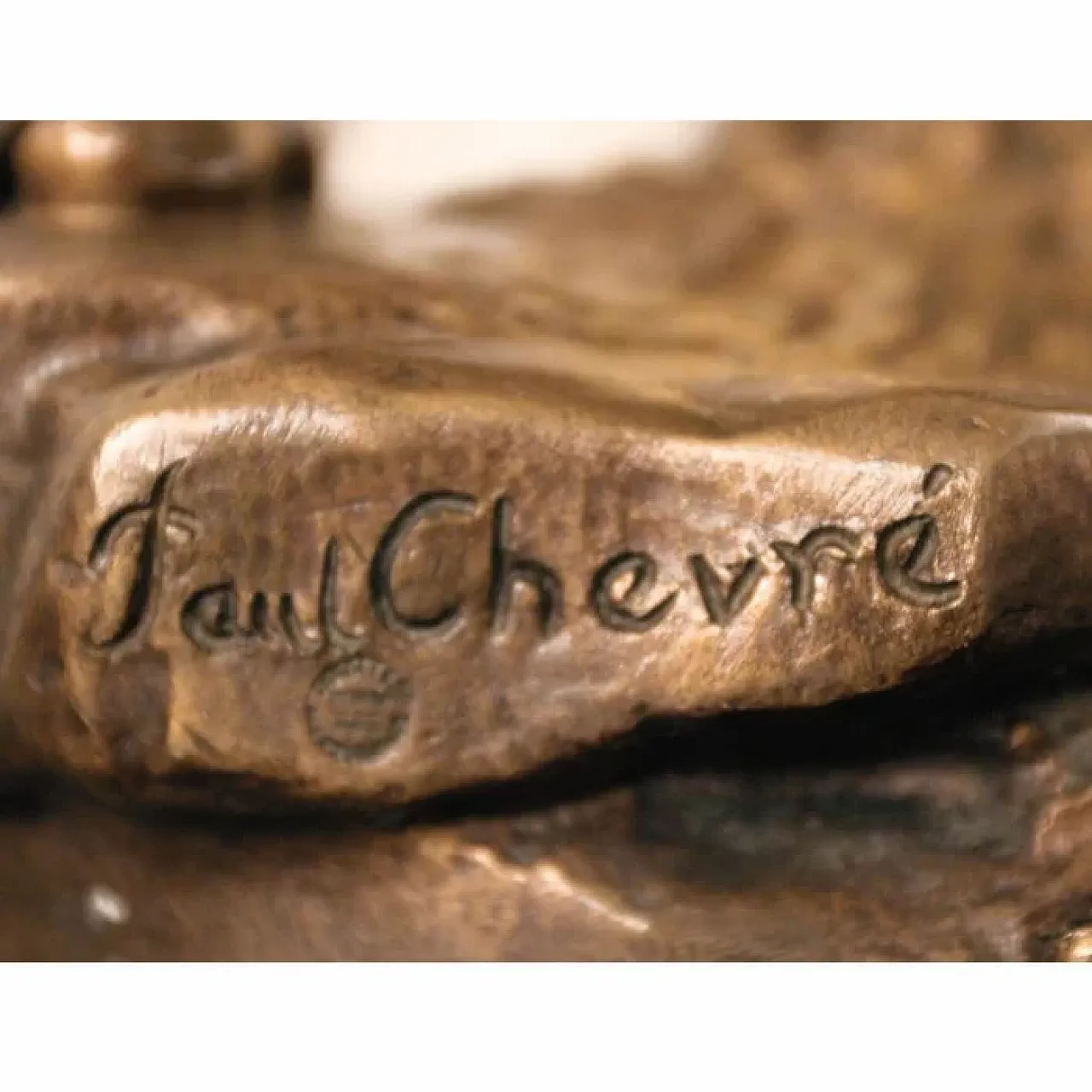 Author’s bronze sculpture by Paul Chevré, late 19th century 2