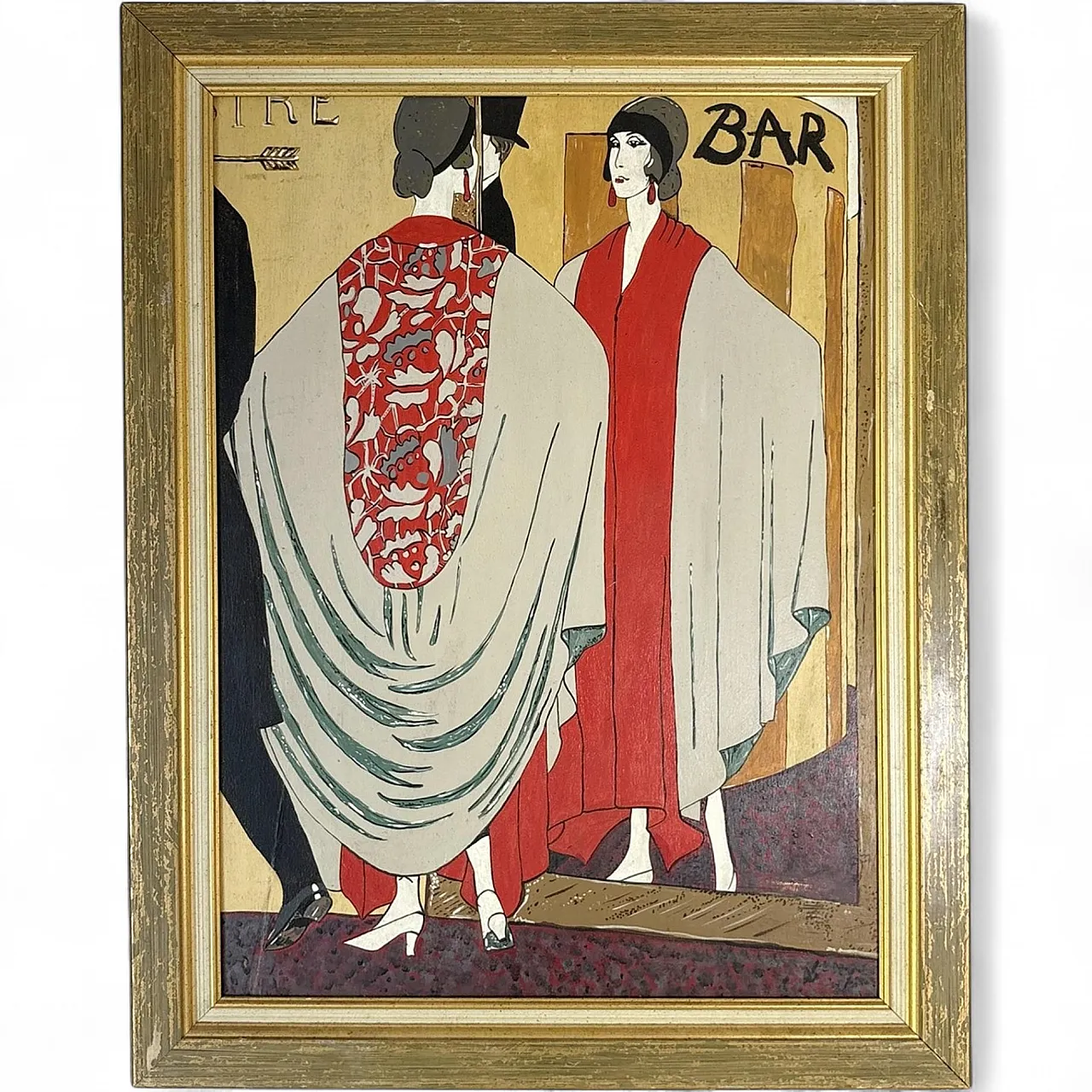 Dipinto di donna davanti allo specchio, olio su tela, '900 13