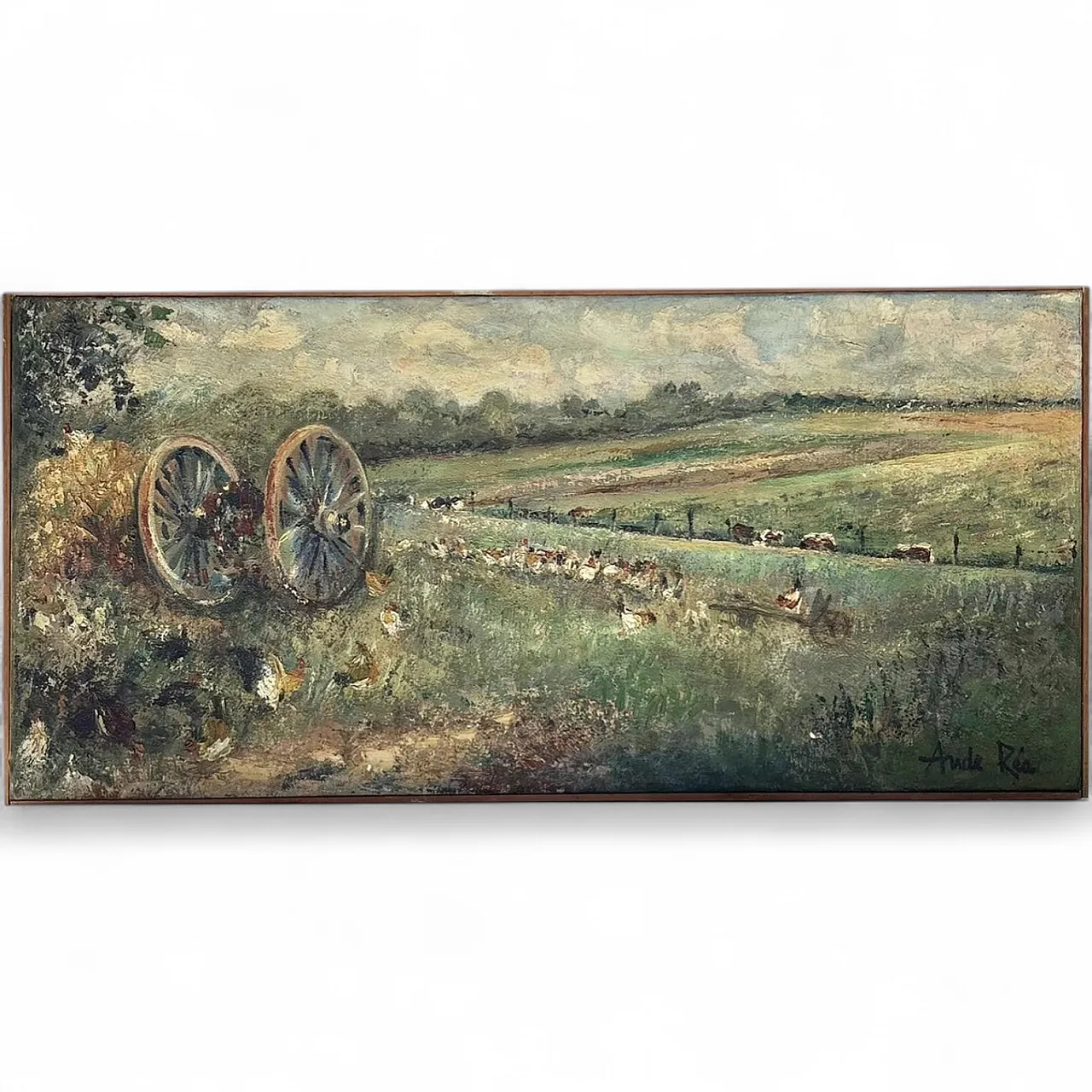Dipinto paesaggistico firmato, olio su tela, '900 21
