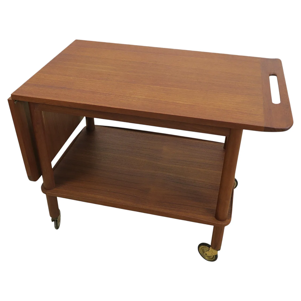 Extendable teak bar cart, 1960s 1