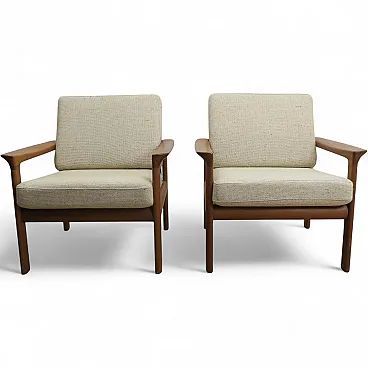 Pair of teak armchairs, Komfort Møbler, 1960s