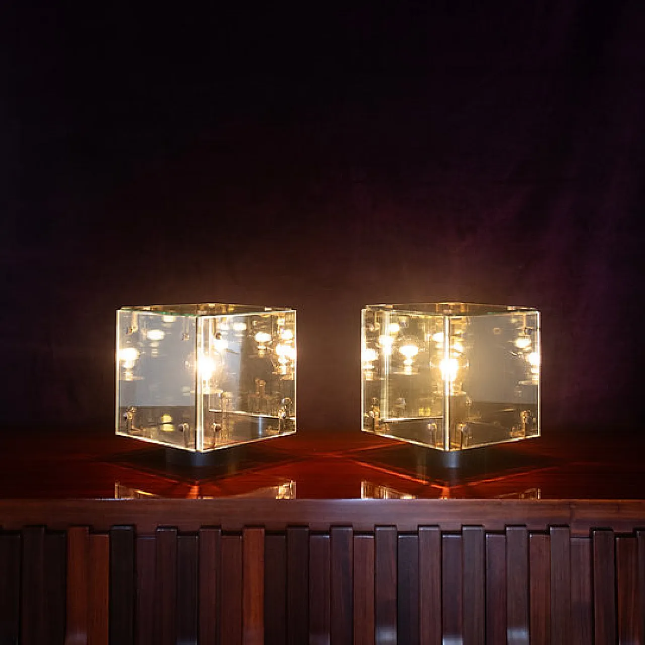 Pair of Prisma table lamps by Studio A.R.D.I.T.I. for Sormani, 1970s 9