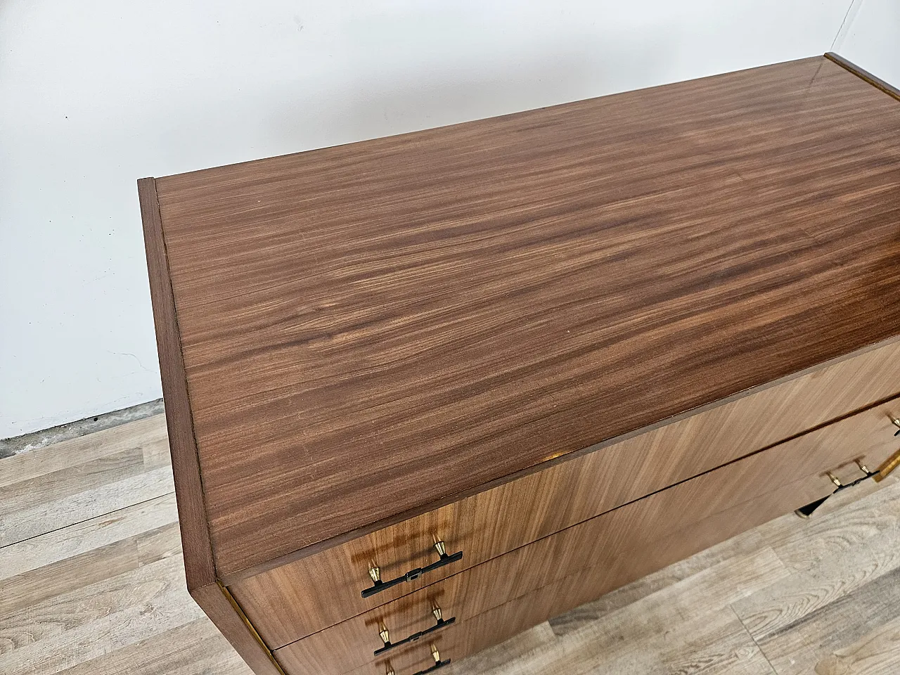 1960s three-drawer teak chest of drawers 5