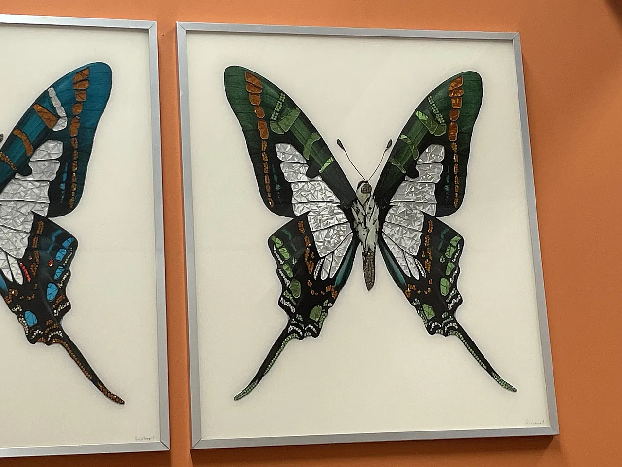 Michele Astolfi, Green Butterfly, 2000s, Mixed Media, Framed 4