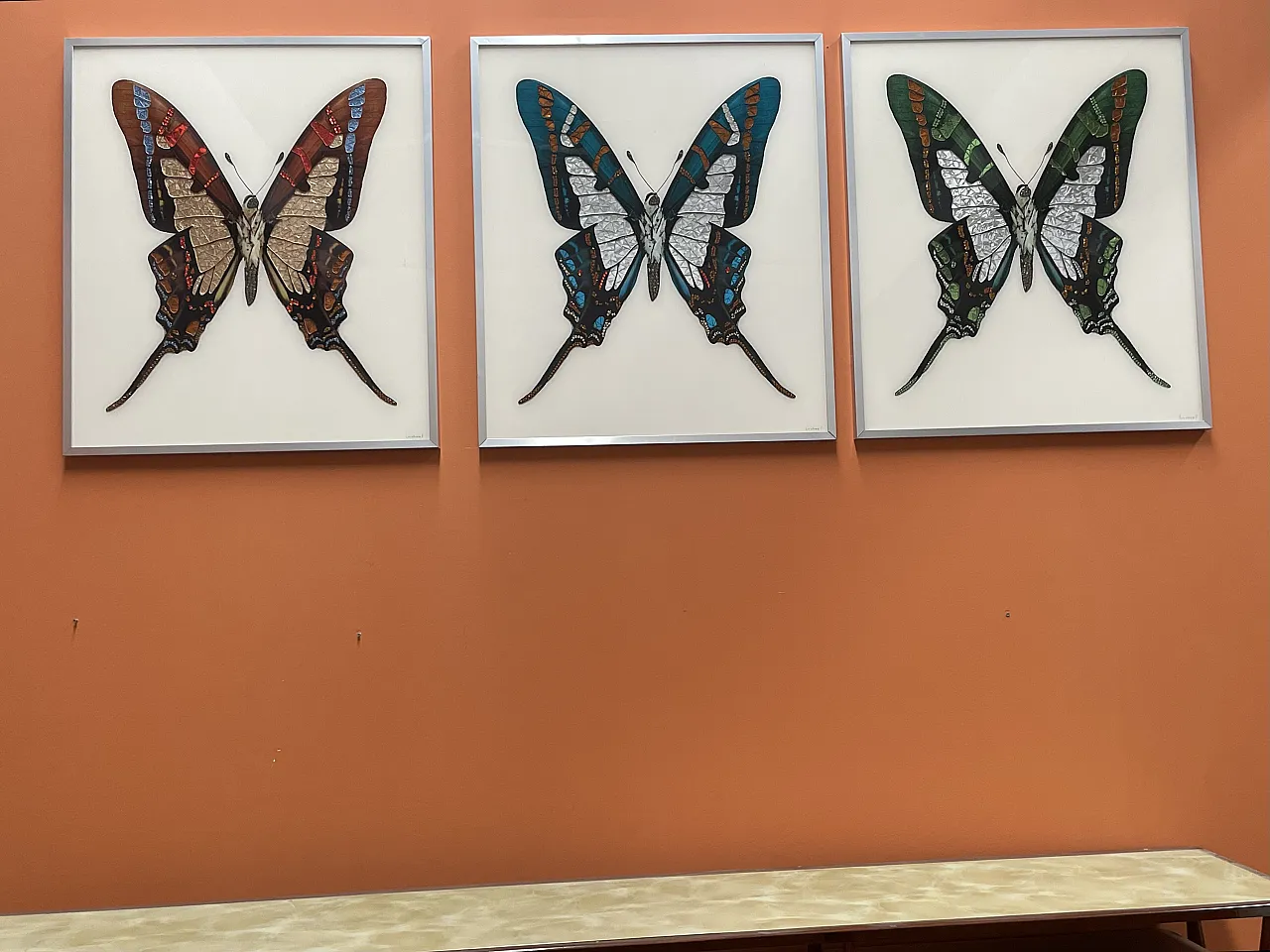 Michele Astolfi, Green Butterfly, 2000s, Mixed Media, Framed 5