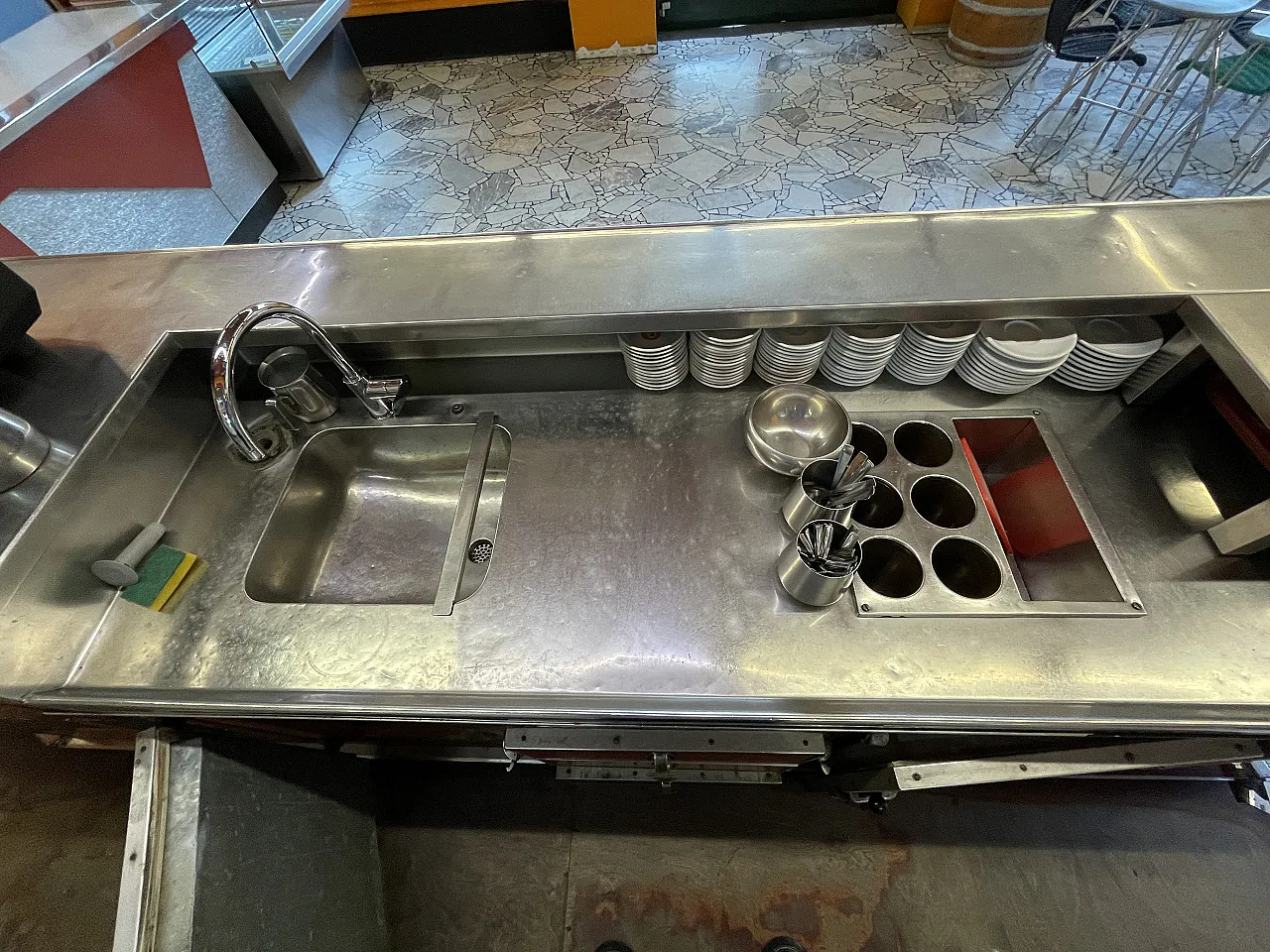 Imponente Bancone Bar Professionale Italiano 1956 - AGGIORNAMENTO IMPO 13