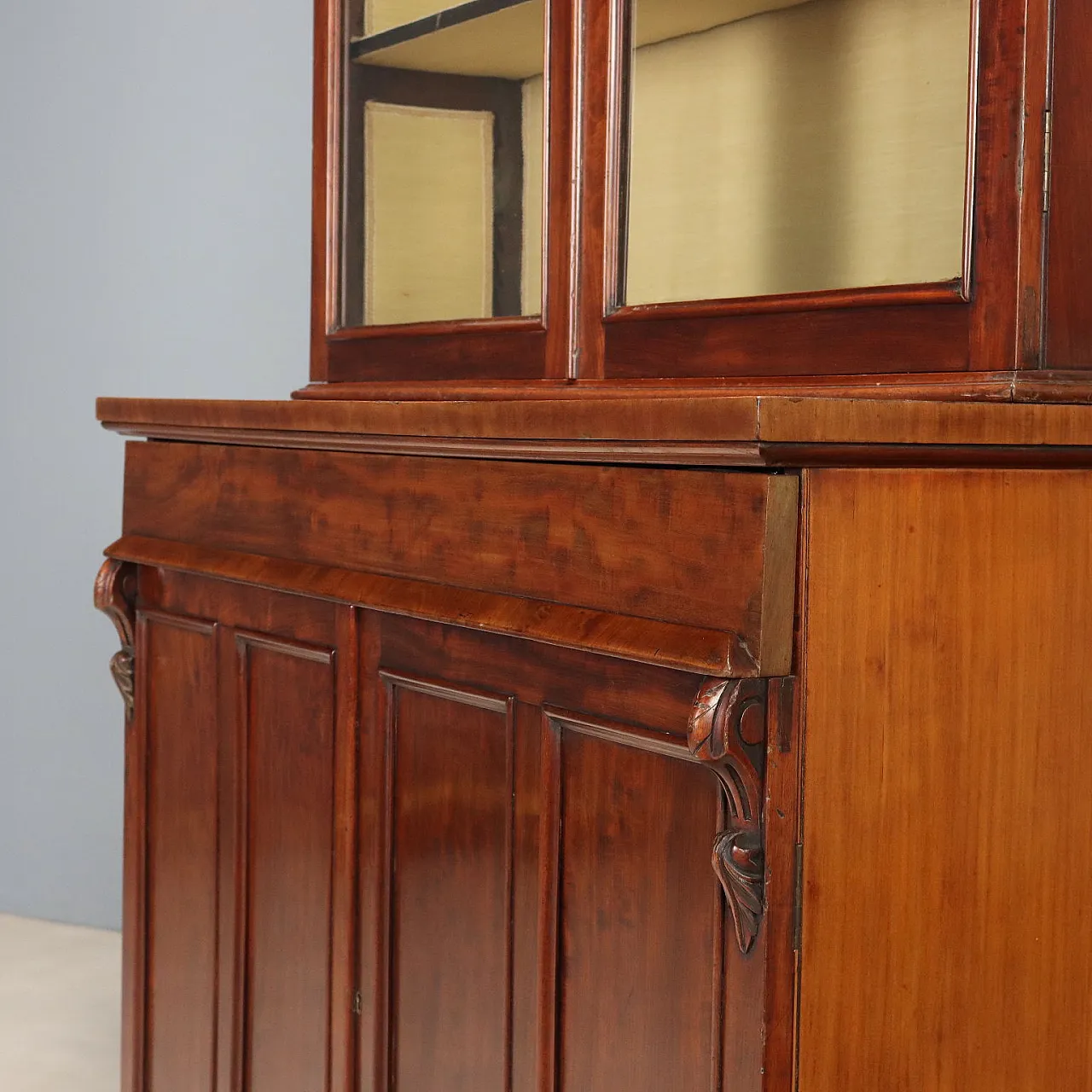 Credenza Luigi Filippo in mogano, metà '800 8