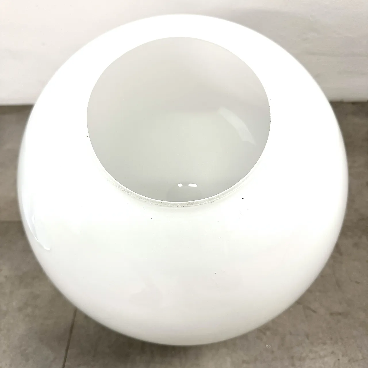 Lampada da terra cromata con globo vetro, Itallia anni '70 8