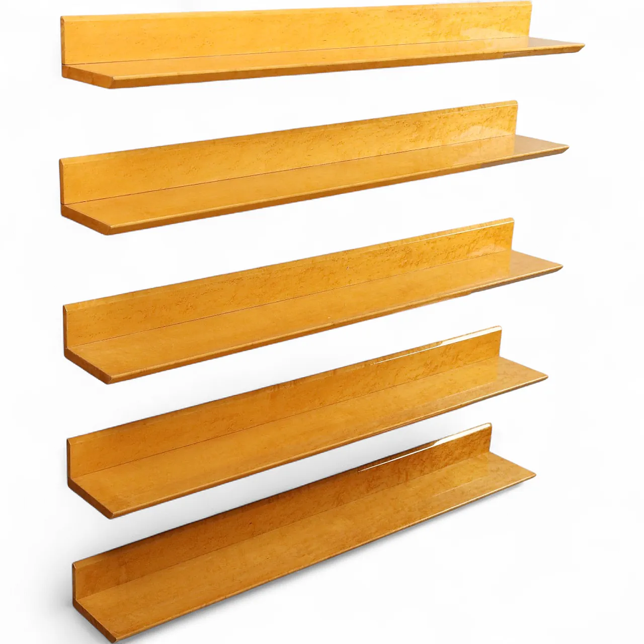 5 Burl shelves, 1980s 8