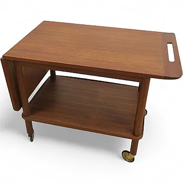 Extendable teak bar cart, 1960s