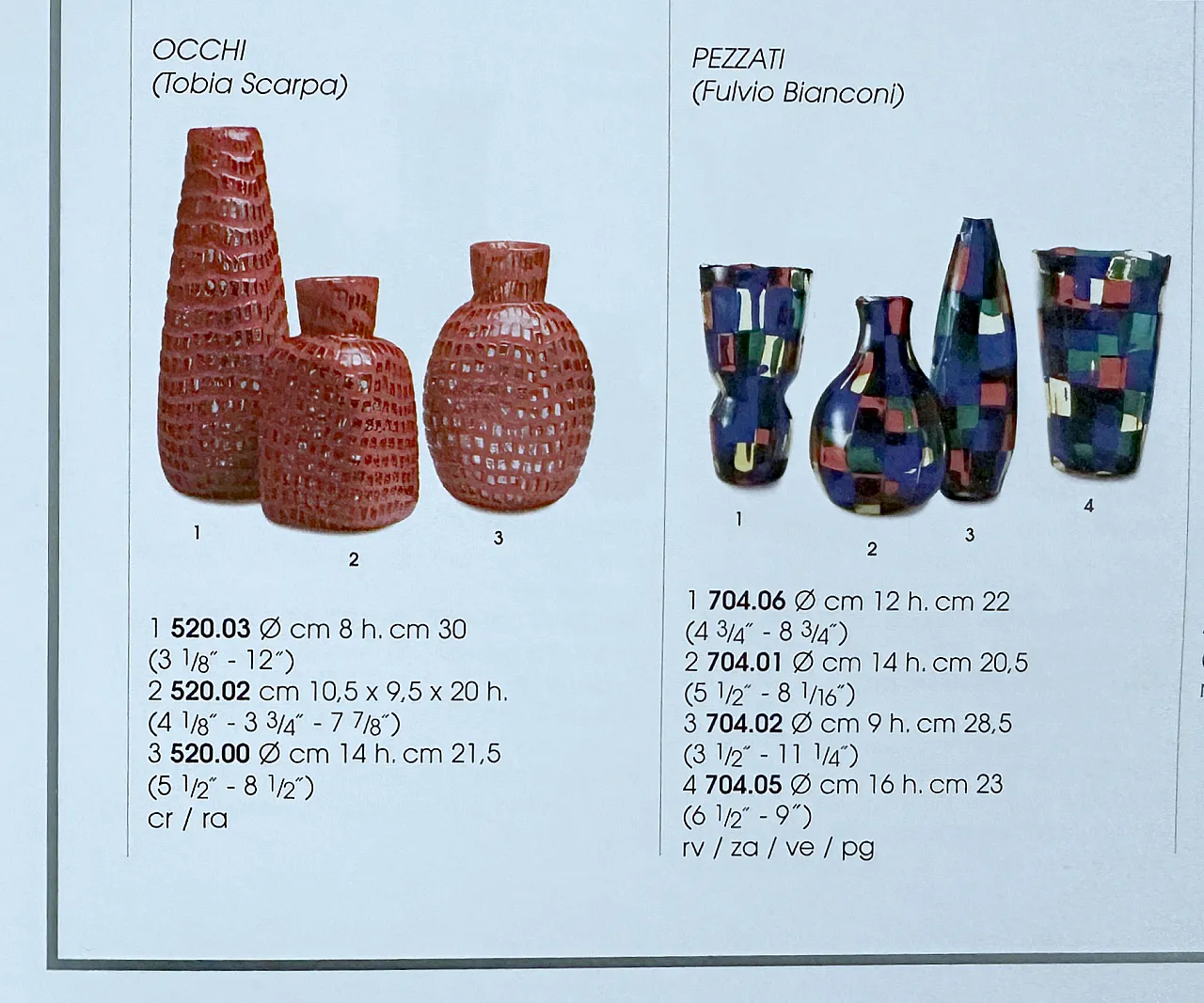 Vaso Occhi di Tobia Scarpa per Venini in vetro di Murano, anni '90 14