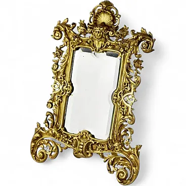 Table mirror in gilt bronze frame, late 19th century