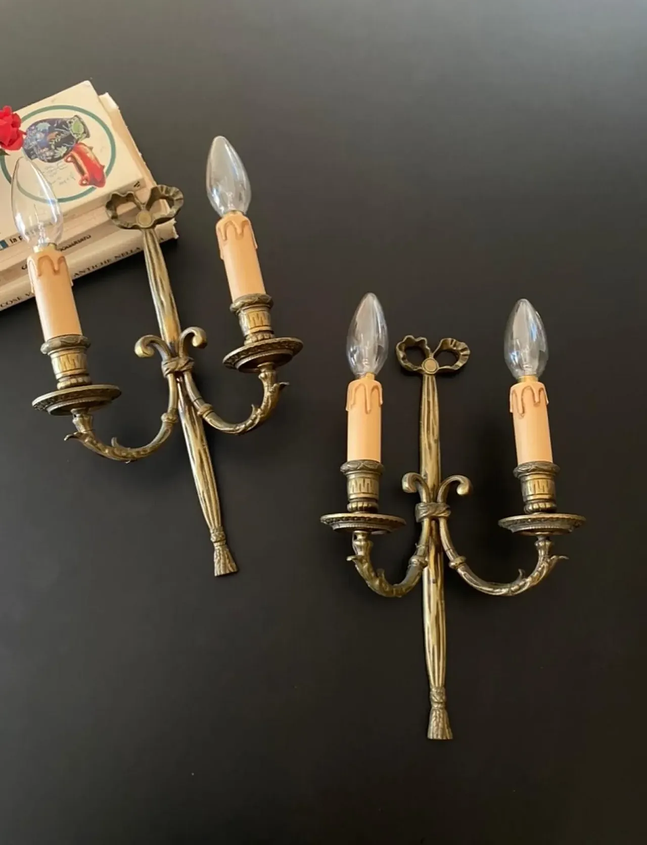 Pair of wall lights, late 19th century 2